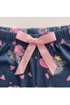 Viskon Mavi Bulut Desenli Kadın Pijama Altı - Katlı Üst Genel Görünüm | Linay Butik Kadın Ev Giyimi